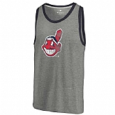 Cleveland Indians Distressed Team Tank Top - Ash